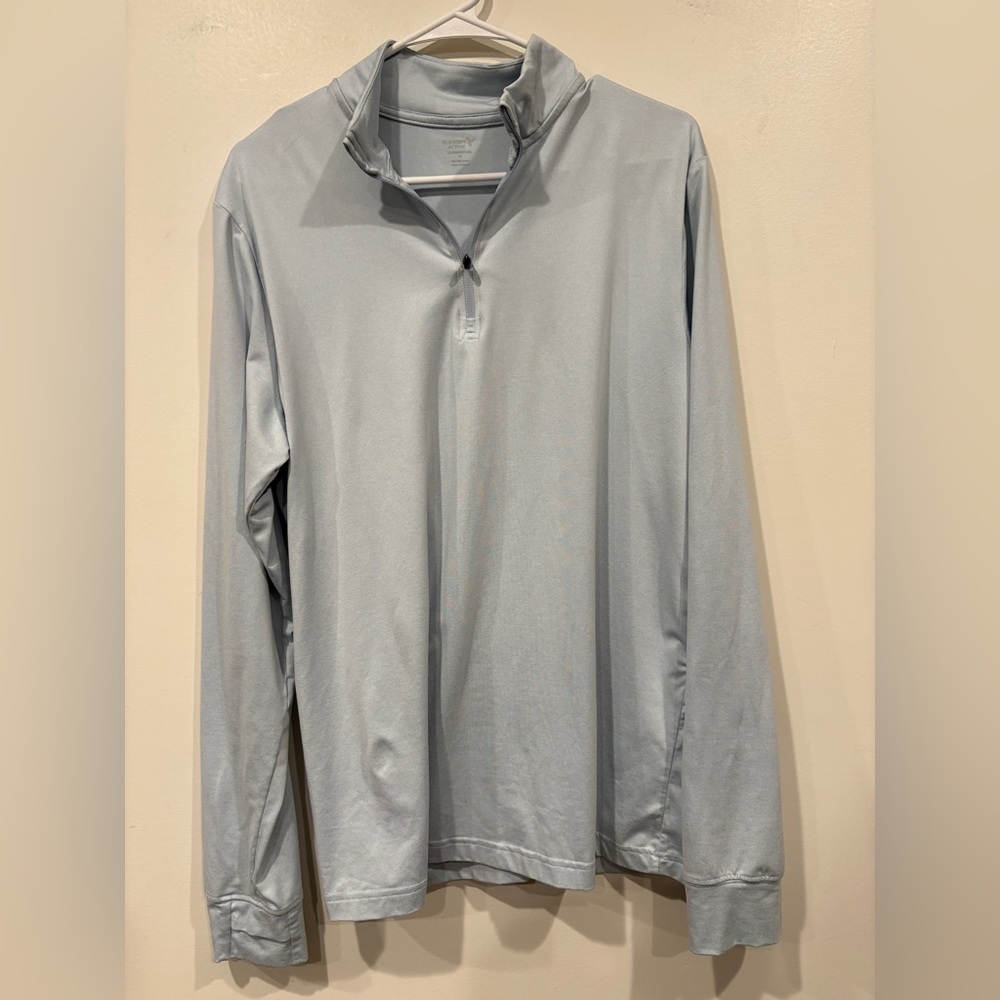 Men’s Old Navy Performance Quarter Zip Super Soft Pullover, light blue, Medium